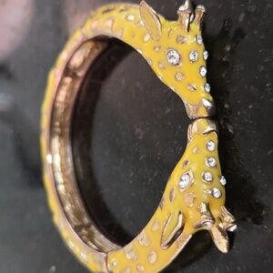 Yellow Giraffe Bangle Bracelet